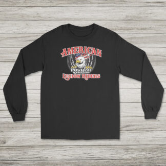 American Legion Riders Black Cotton Long Sleeve T-shirt