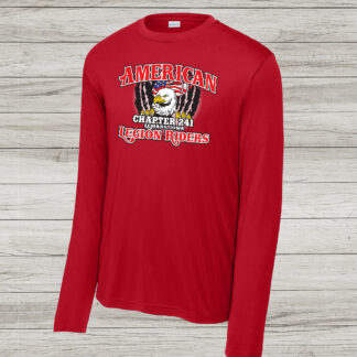 American Legion Riders Red Performance Long Sleeve t-shirt