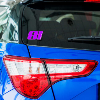 Dylan Baatz Racing 5" decal showcased on SUV back window